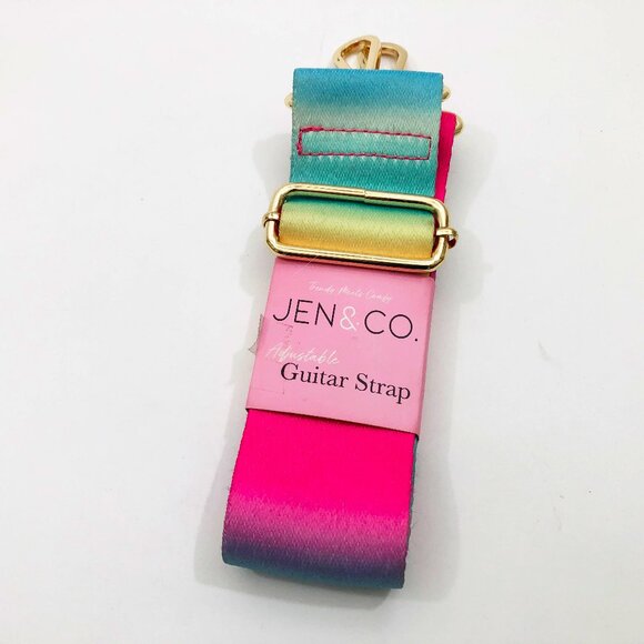 JEN & CO. Guitar Style Strap Adjustable from 29" to 51" Colorful Pink Plus More - Picture 3 of 4